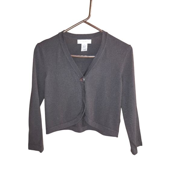 Brown Cropped Cardigan - Picture 1 of 6